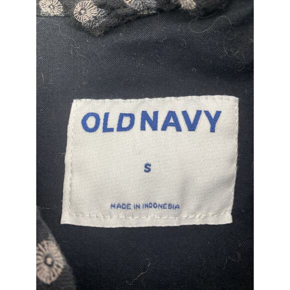 Old Navy Quilted Bomber Jacket Women's Small Black Geo Relaxed Fit Artsy Lagen - Picture 7 of 8